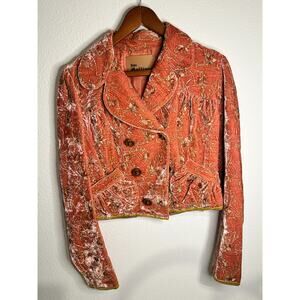 John Galliano Velvet Cropped Jacket